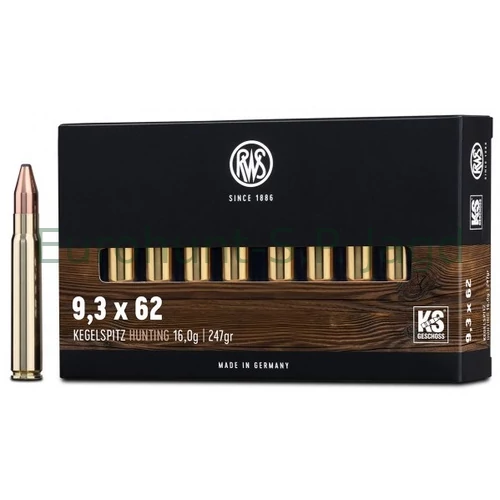 9,3x62 RWS Kegelspitz (16 g/247 gr)