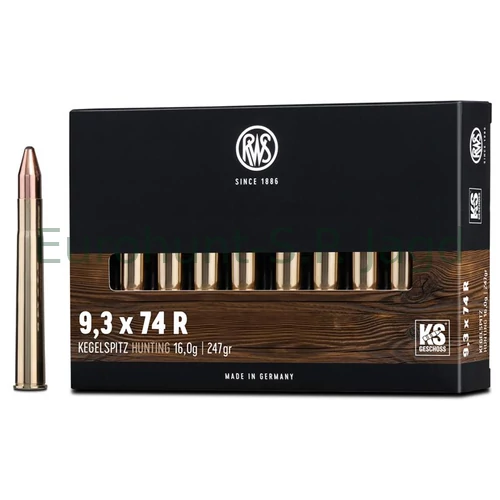 9,3x74R RWS Kegelspitz (16 g/247 gr)