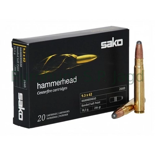 9,3x62 Sako Hammerhead (18,5 g/286 gr)